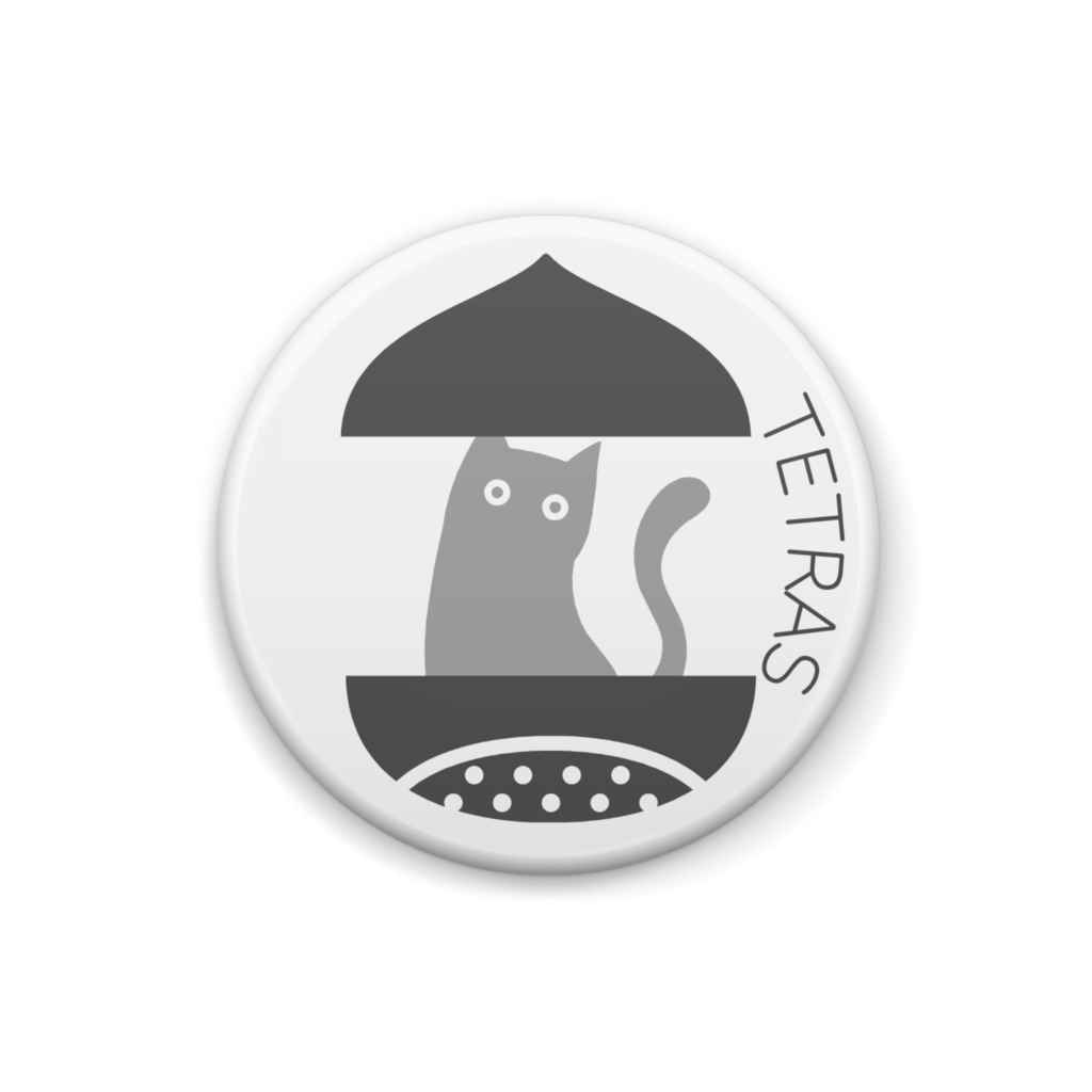 猫 缶バッジ(くり)