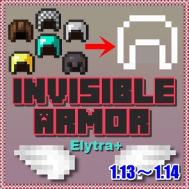 Minecraft 防具透明化リソースパック Invisible Armor 1 14 Elytra Lill Skin Booth