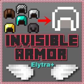 Minecraft 防具透明化リソースパック Invisible Armor 1 16 Elytra Lill Skin Booth