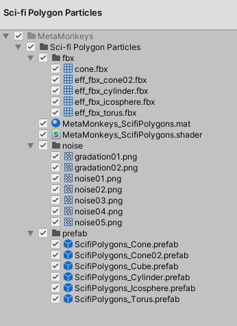 【無料】ポリゴンパーティクル / Sci-fi Polygon Particles