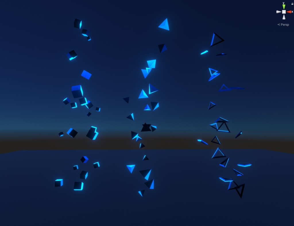 【無料】ポリゴンパーティクル / Sci-fi Polygon Particles