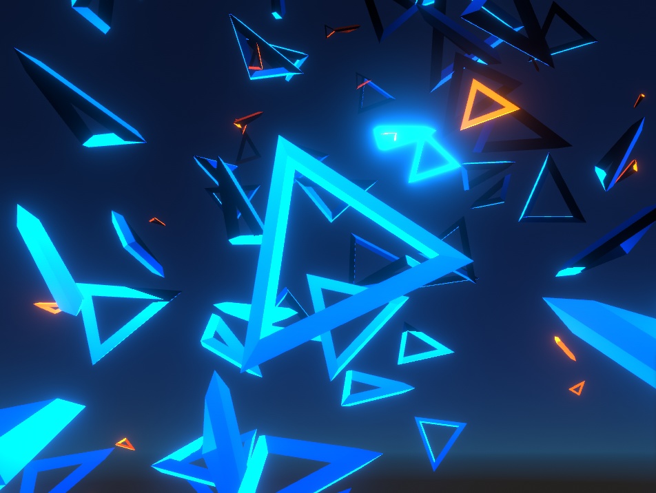 【無料】ポリゴンパーティクル / Sci-fi Polygon Particles