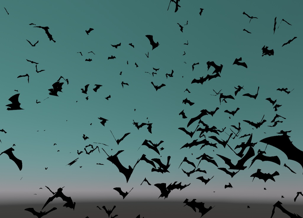 コウモリパーティクル / Simple Bat Particle
