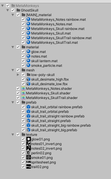 Ghost Skull Particle / 幽霊頭蓋骨パーティクル