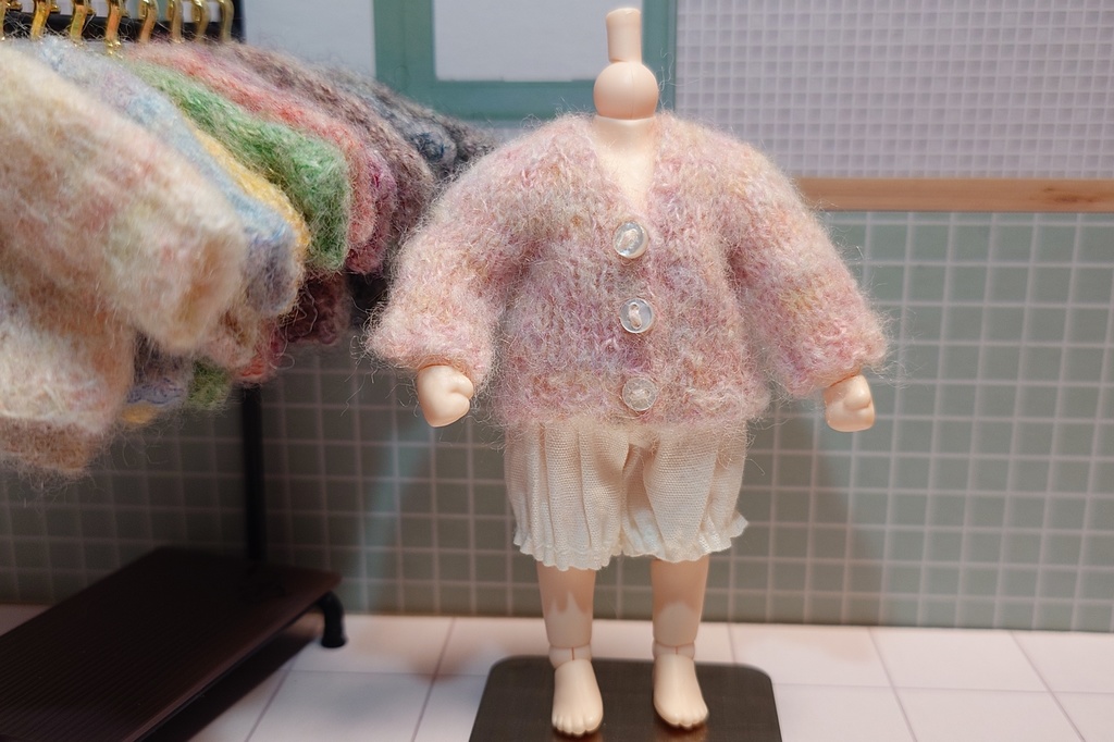 1/12ふわふわカーディガン ピンク