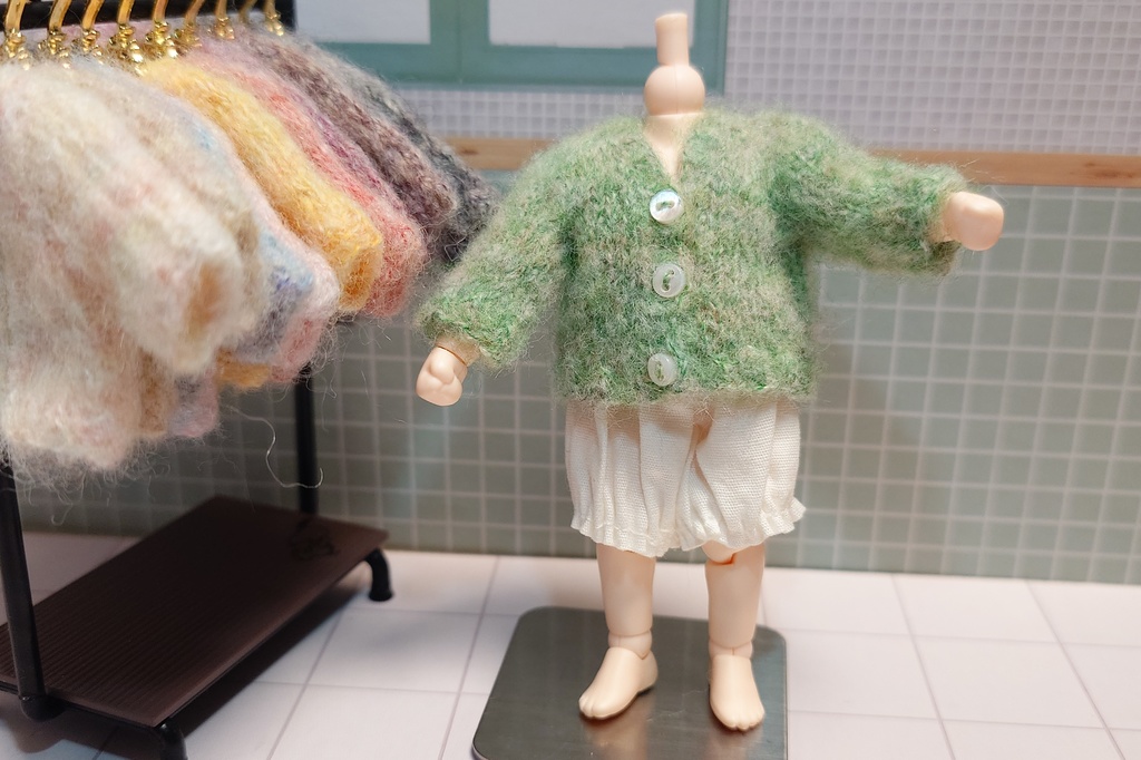 1/12 ふわふわカーディガン グリーン