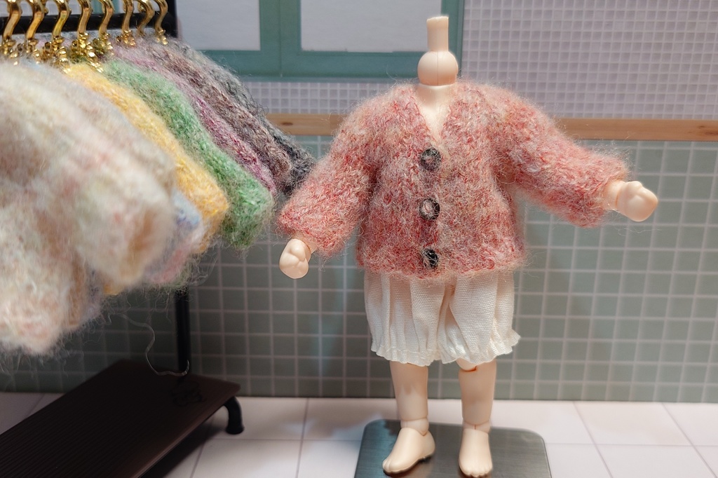 1/12 ふわふわカーディガン レッド