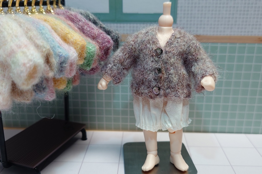 1/12 ふわふわカーディガン ブラウン