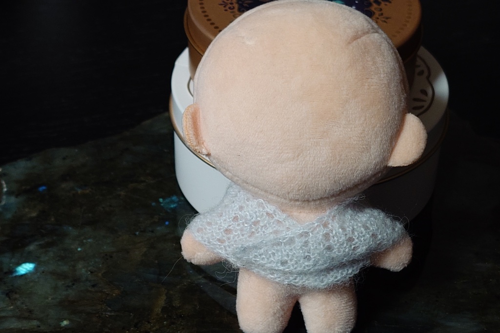 1/12 1/6 ふわふわショール 藍白 雨