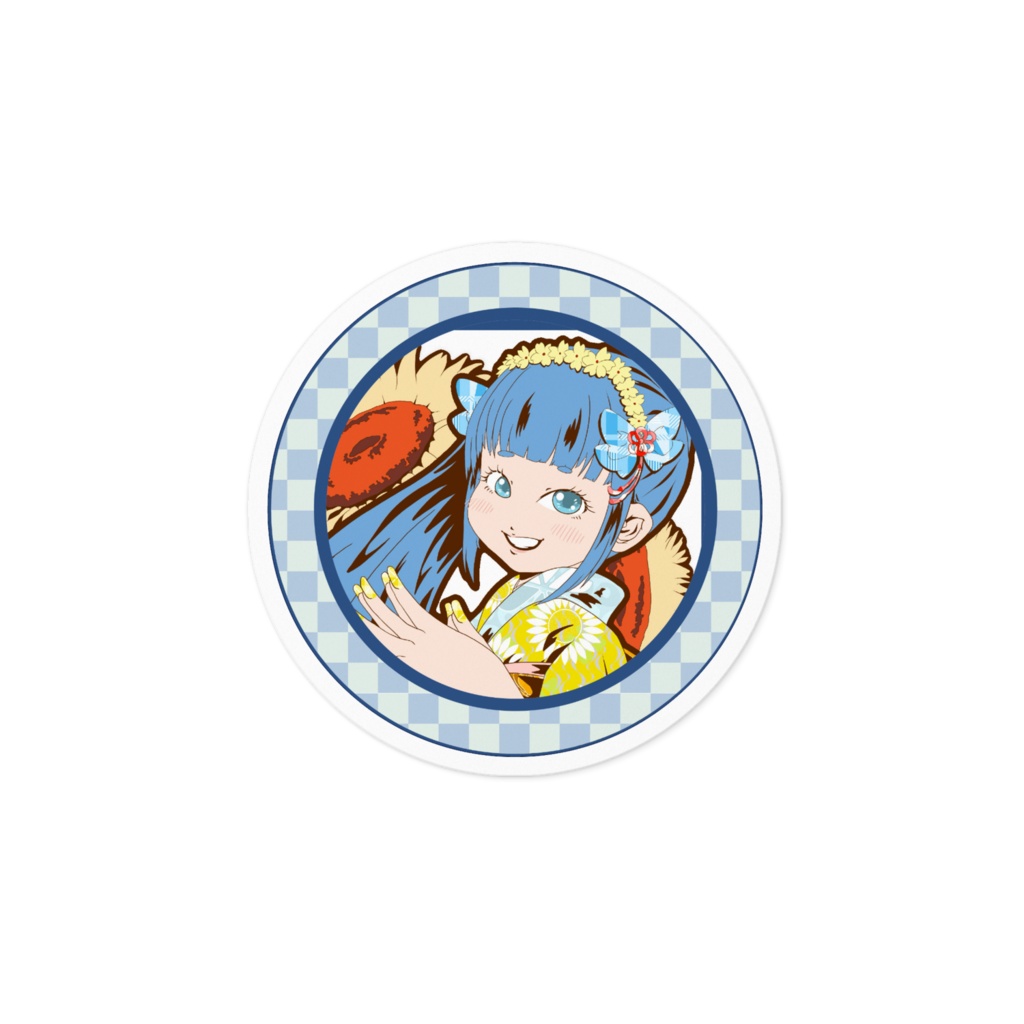 【向日葵】着物イラストステッカー