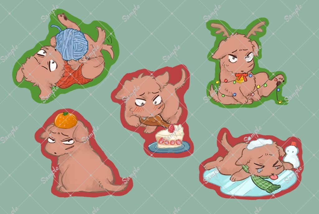 Winter カイジ犬シール5枚セット