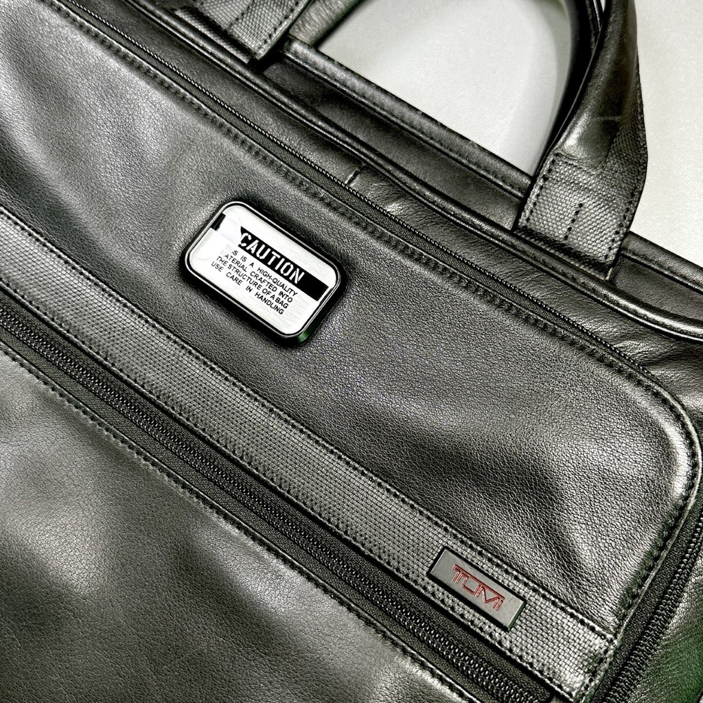 ◆TUMI カスタムプレート CAUTION レジン仕上げ 銀x黒 30x50mm