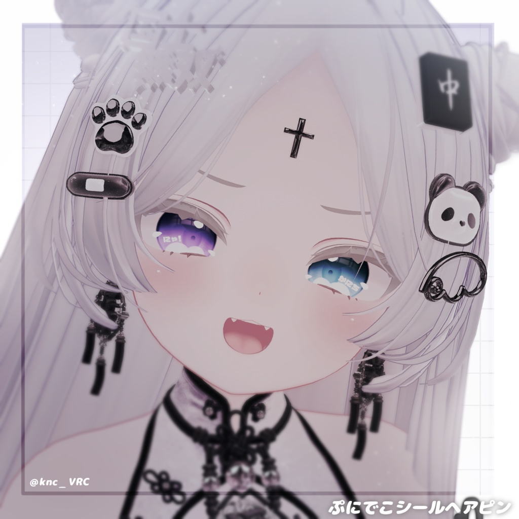 \ぷにでこシールヘアピン/【VRChat想定】