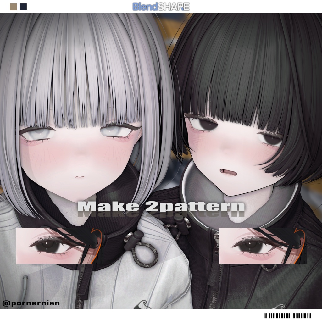 Make Texture 003 + Shape Key + Nose Mesh // Mumus 対応