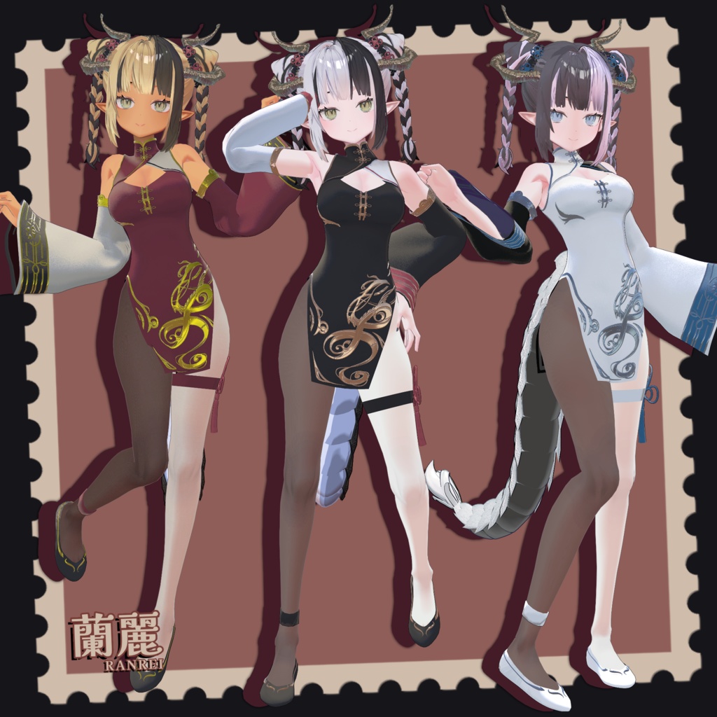 【販売記念セール中】「蘭麗 - Ranrei - 」オリジナル3Dモデル【もちふぃった~対応】