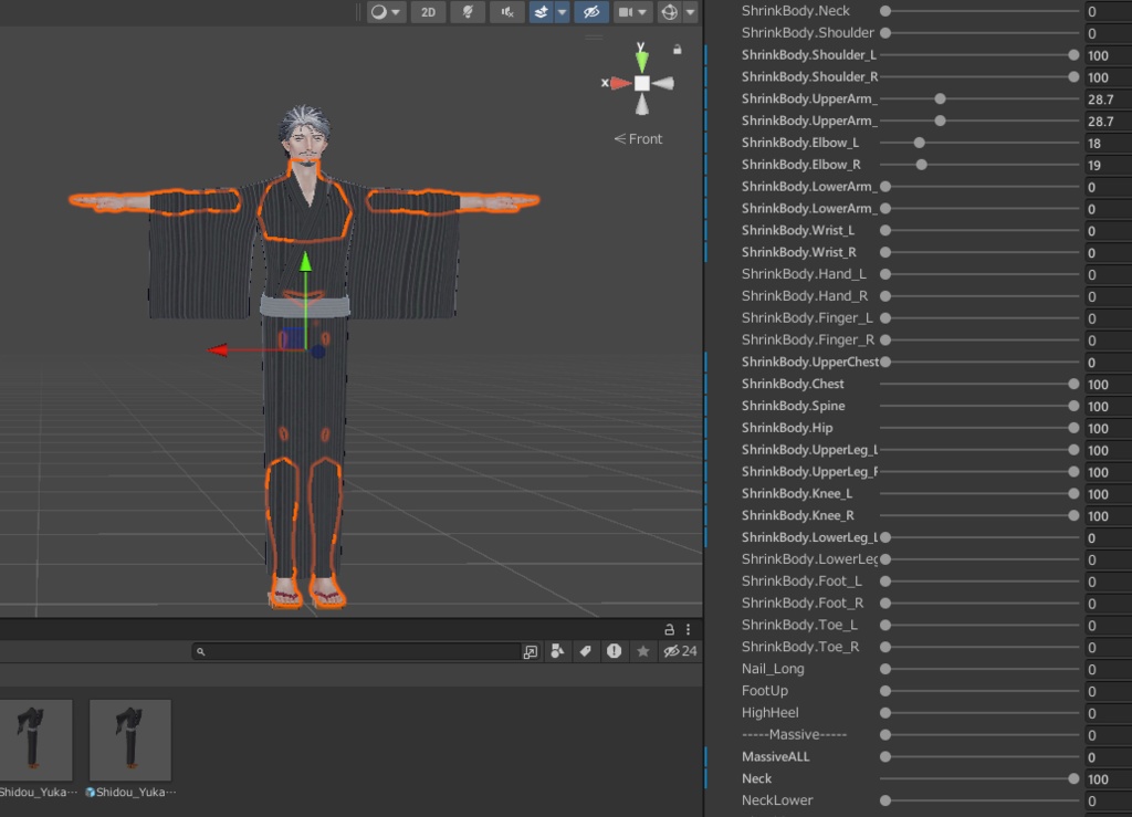 販売開始1週間セール【士堂対応】男性浴衣 風音改-kazanekai-【3D衣装】