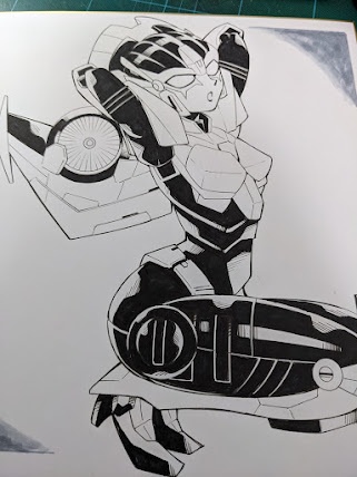 ウインドブレード（トランスフォーマー）色紙・モノクロ