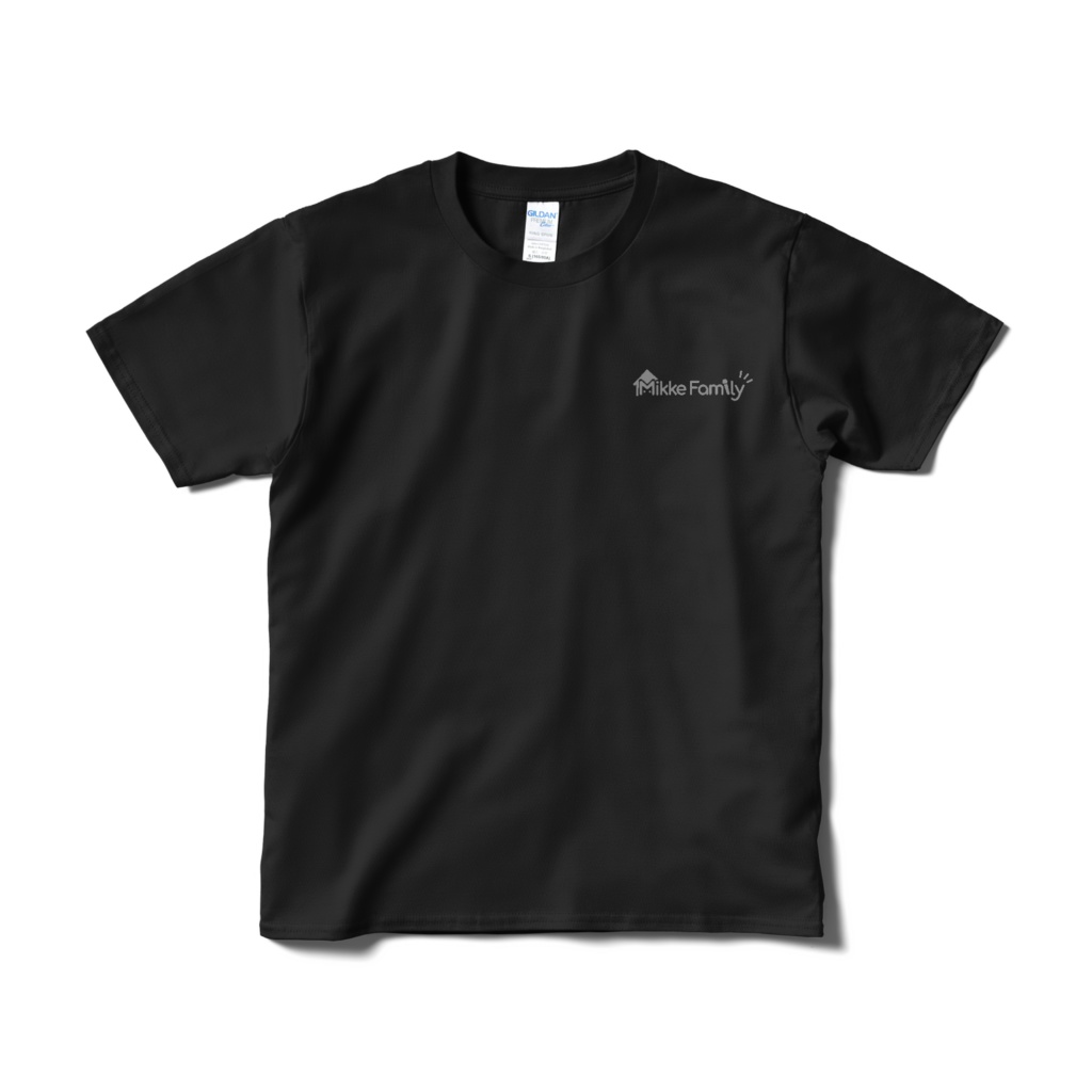 みけファミリーTシャツ(黒)