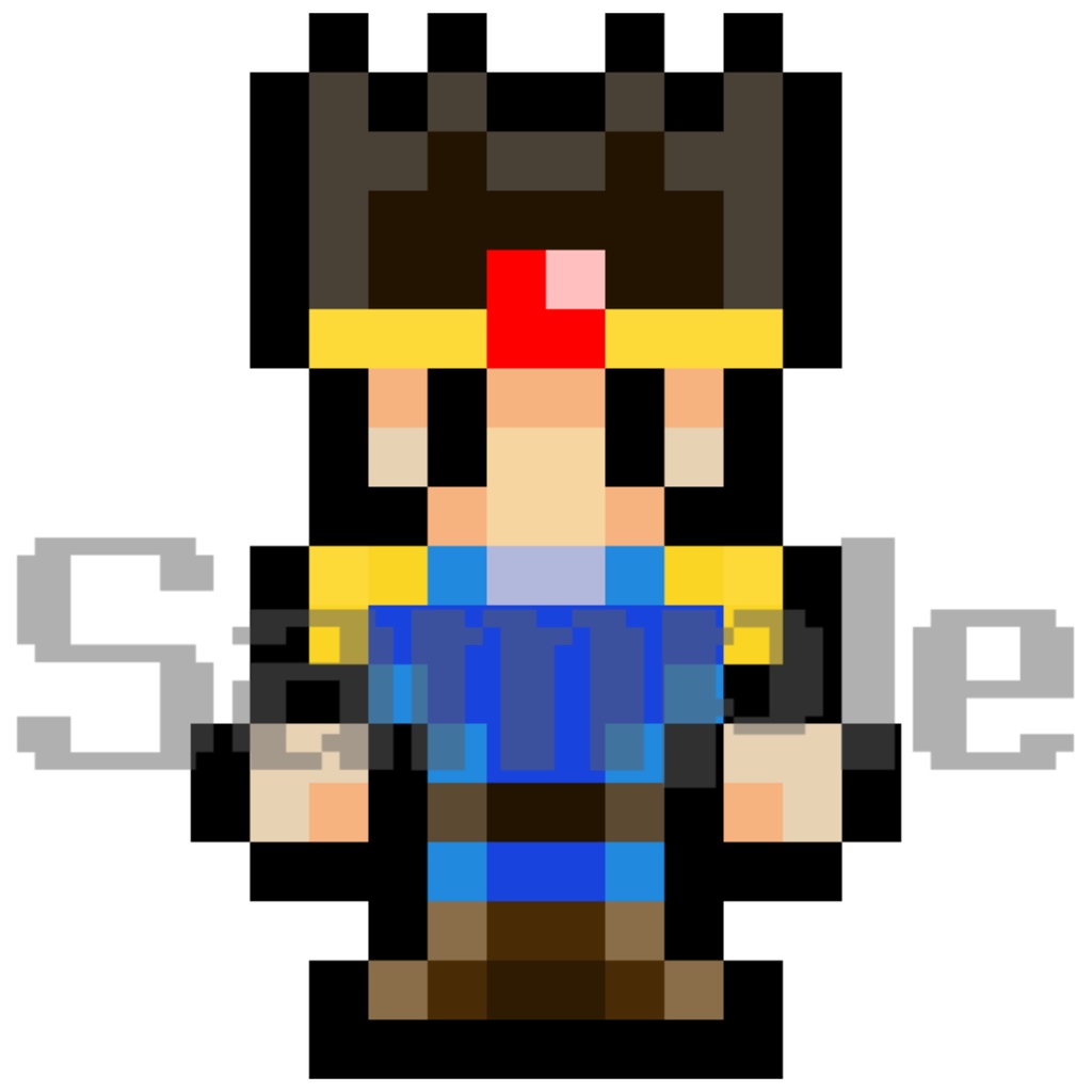 RPGの定番キャラクタードット立ち絵セット