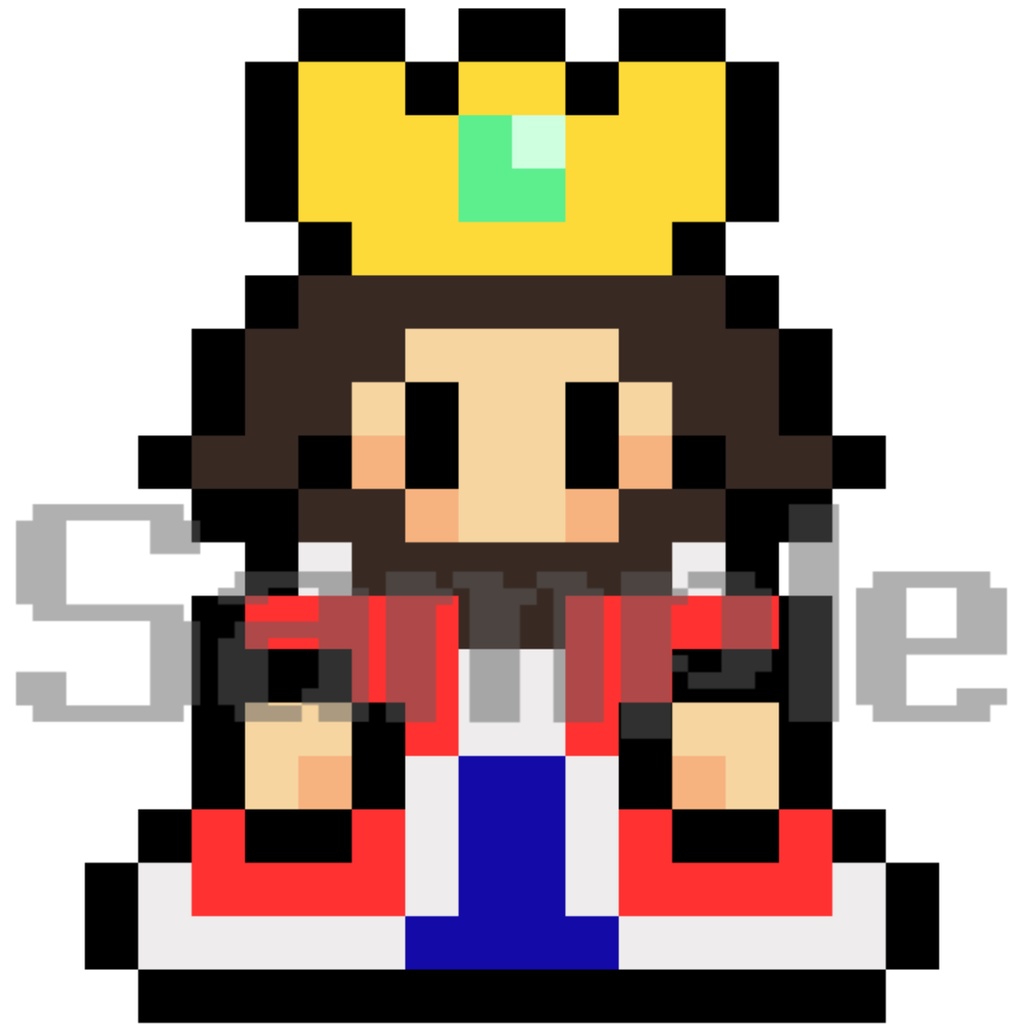 RPGの定番キャラクタードット立ち絵セット