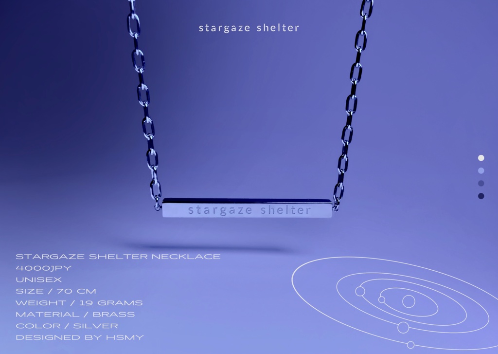 stargaze shelter NECKLACE - stargaze shelter ONLINE - BOOTH