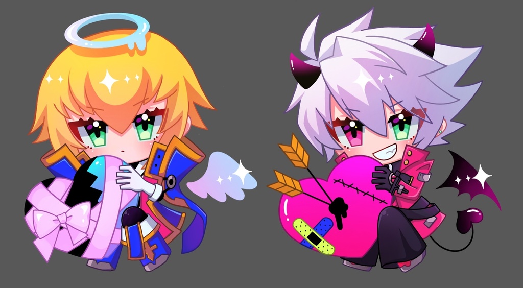👼😈兄弟アクリルキーホルダー