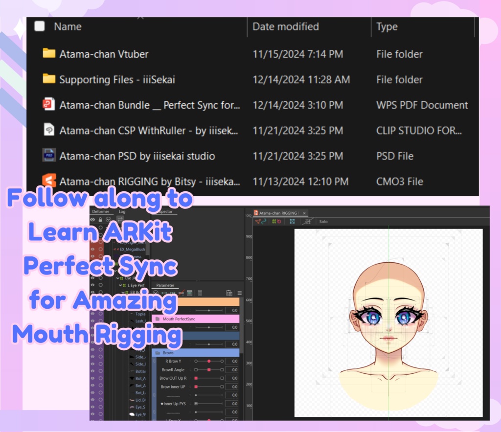 VBridger 3D ARKIT 完璧な同期口チュートリアルと 90 度の頭の回転 || VBridger 3D ARKIT Perfect Sync Mouth Tutorial & 90-Degree Head Turn
