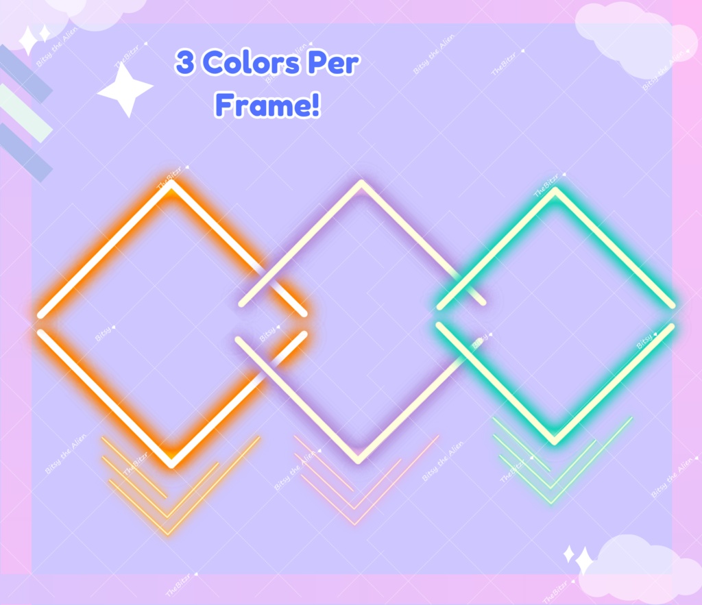 クールな Vtuber ゲーマー プロフィール フレーム | ゲームやフェイスカメラ用の Twitch ストリーマー フレーム 5 個セット