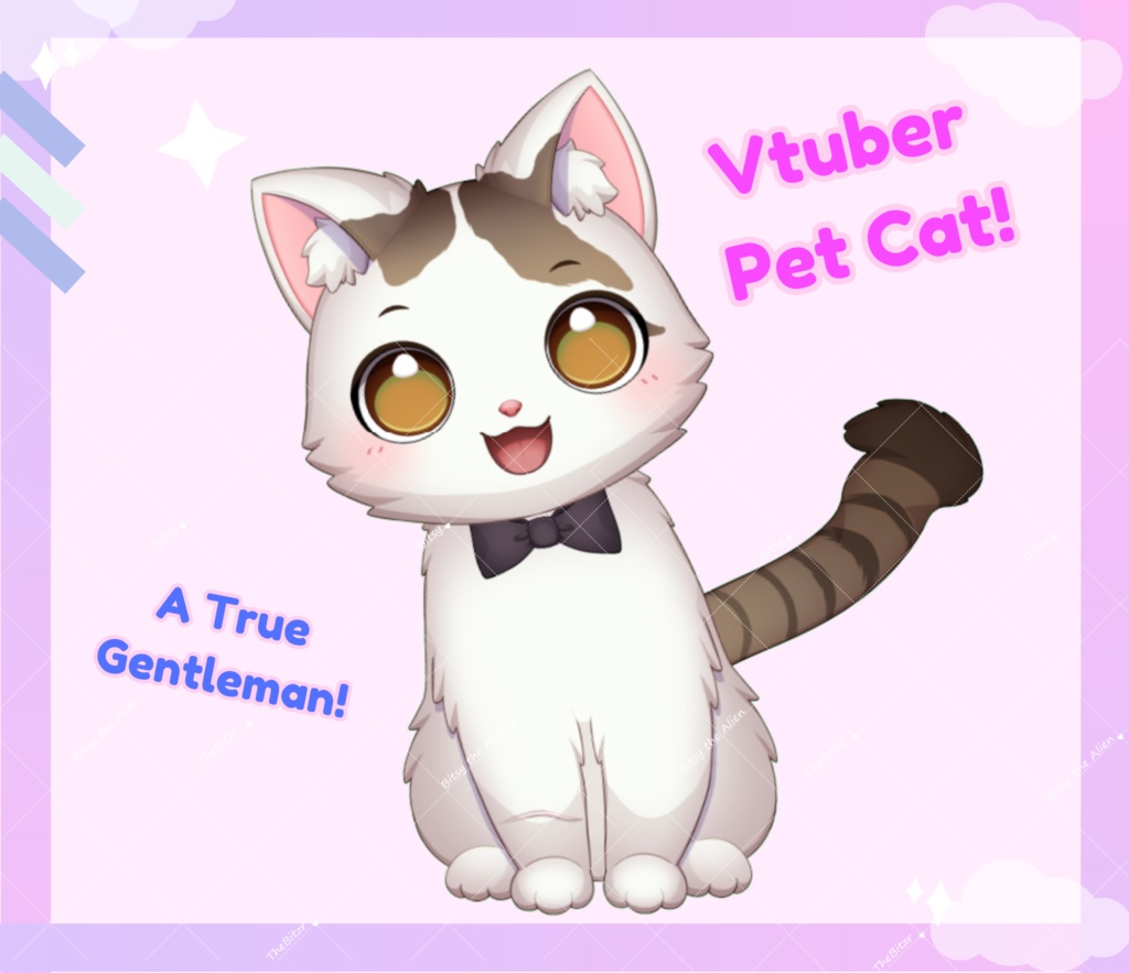 招き猫 キリイト Vtuberペット | Vtuber向けVtube Studio Live2D動物ペットアセット cat