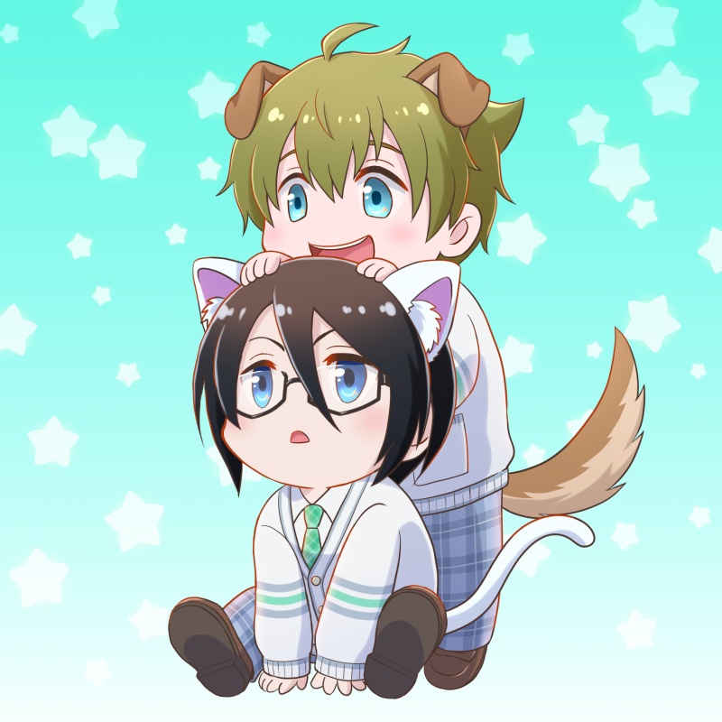 わんにゃん翼薫アクリルスタンド（ボールチェーン付き）
