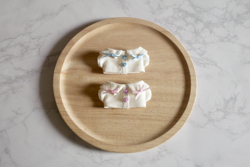 【2点セット】リボンブラウス【Ivory】