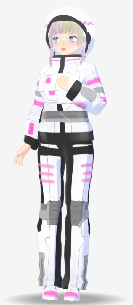 Vroid Space Suit with helmet PINK ONLY
