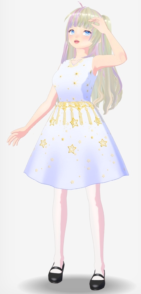 Vroid star and glitter dress