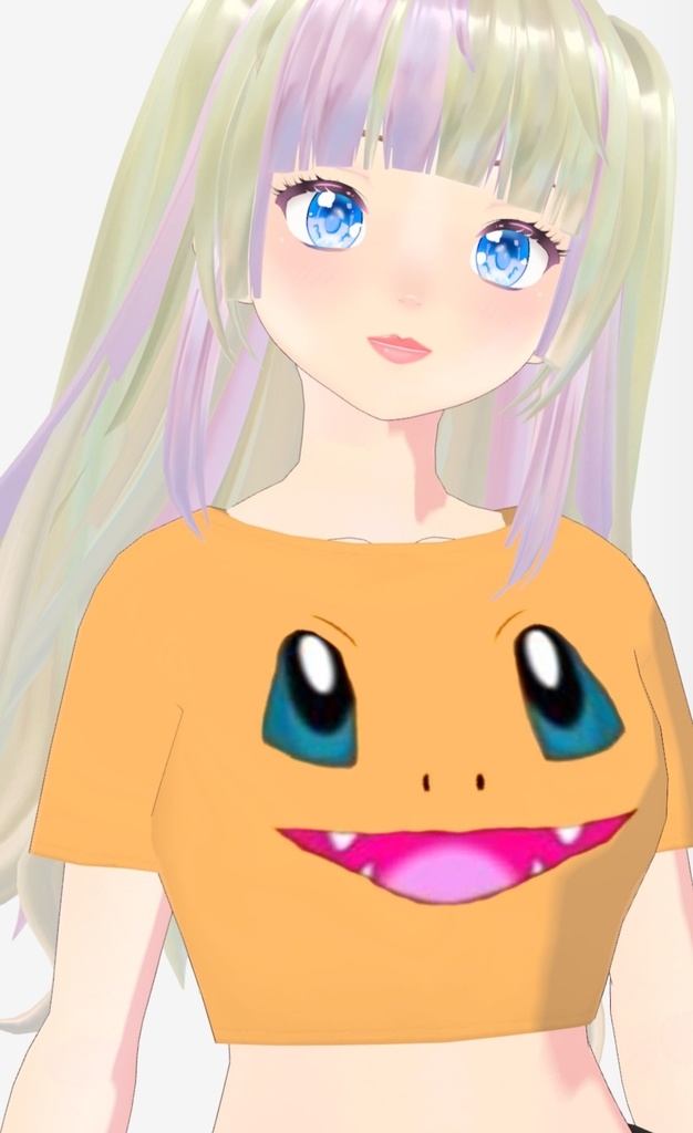 Vroid pokemon crop tshirt