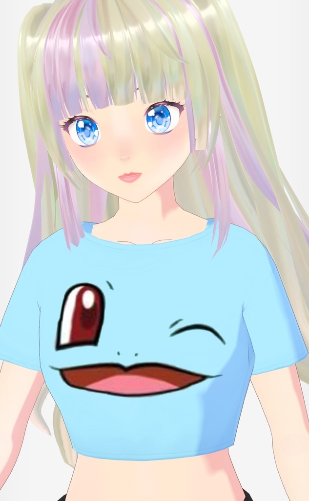 Vroid pokemon crop tshirt