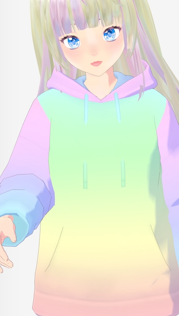 Vroid rainbow hoodie