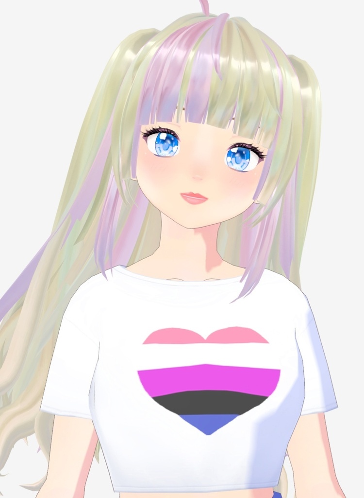 Vroid LGBTQ+ crop top