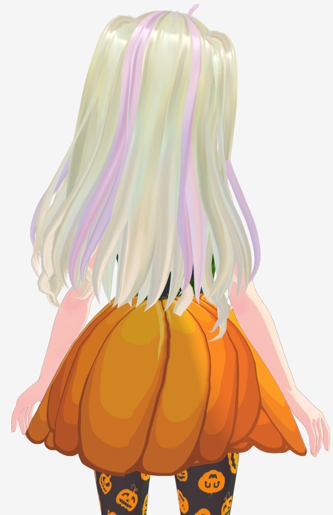 Vroid pumpkin dress set