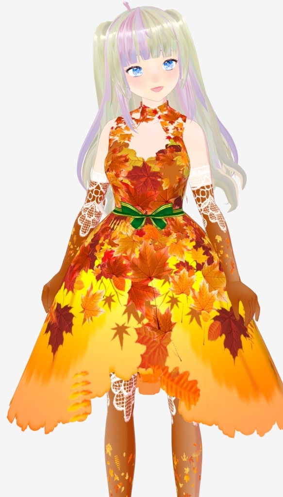 Vroid Autumn Dress Set