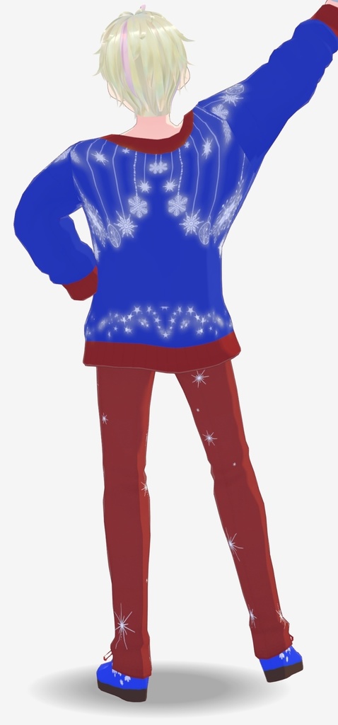 Vroid Blue Christmas set