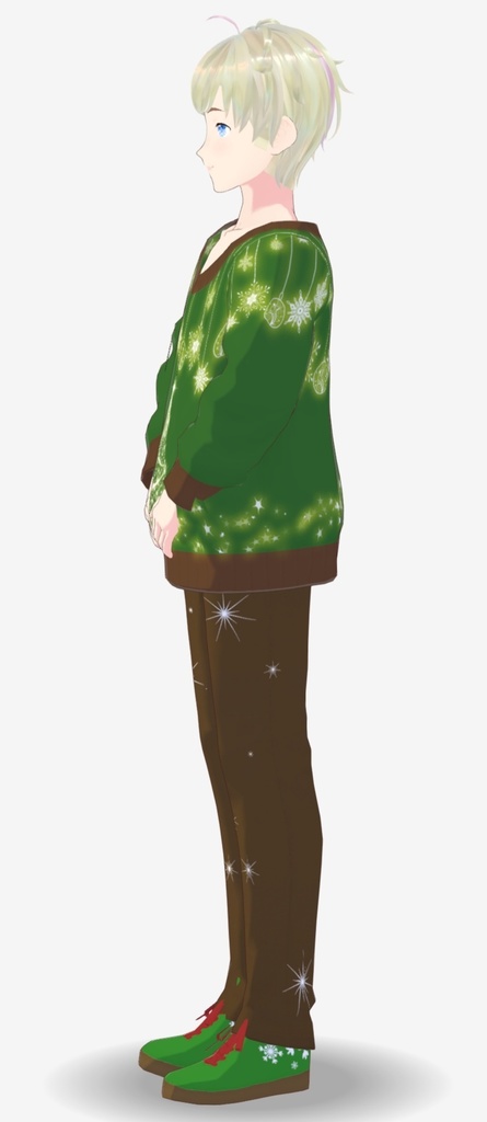 Vroid green Christmas set