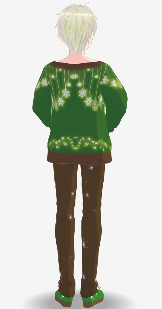 Vroid green Christmas set