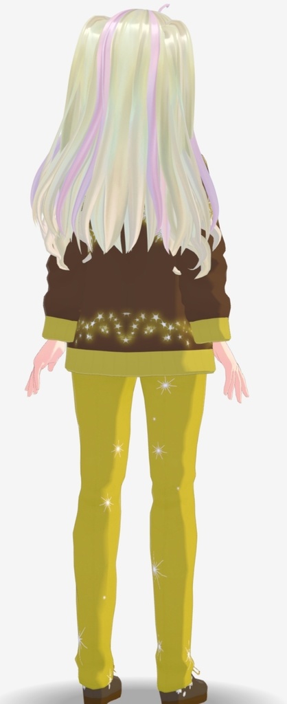 Vroid brown Christmas set