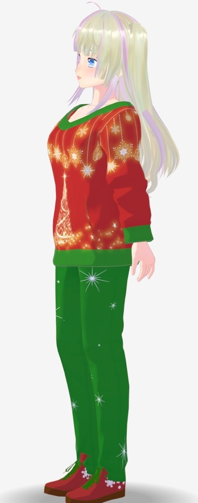 Vroid red Christmas set