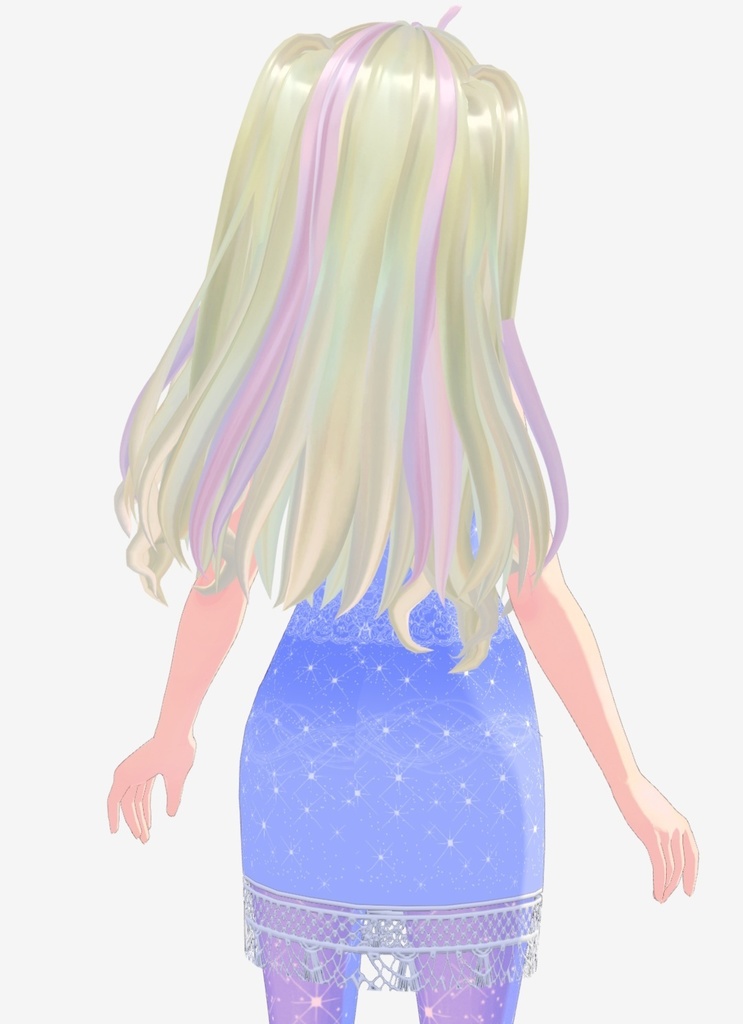 Vroid Blue Sparkle Dress