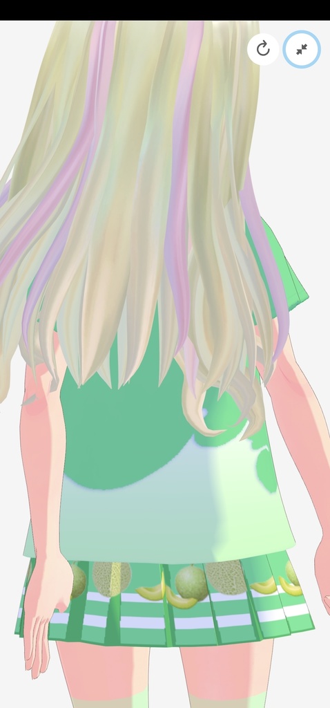 Vroid Korean milk t-shirt and skirt set