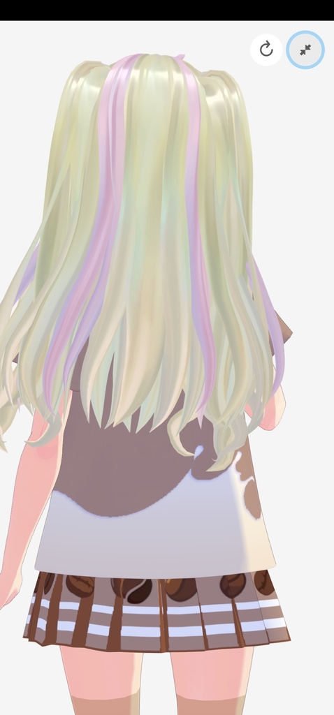 Vroid Korean milk t-shirt and skirt set