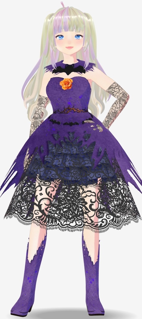 Vroid Purple witch costume