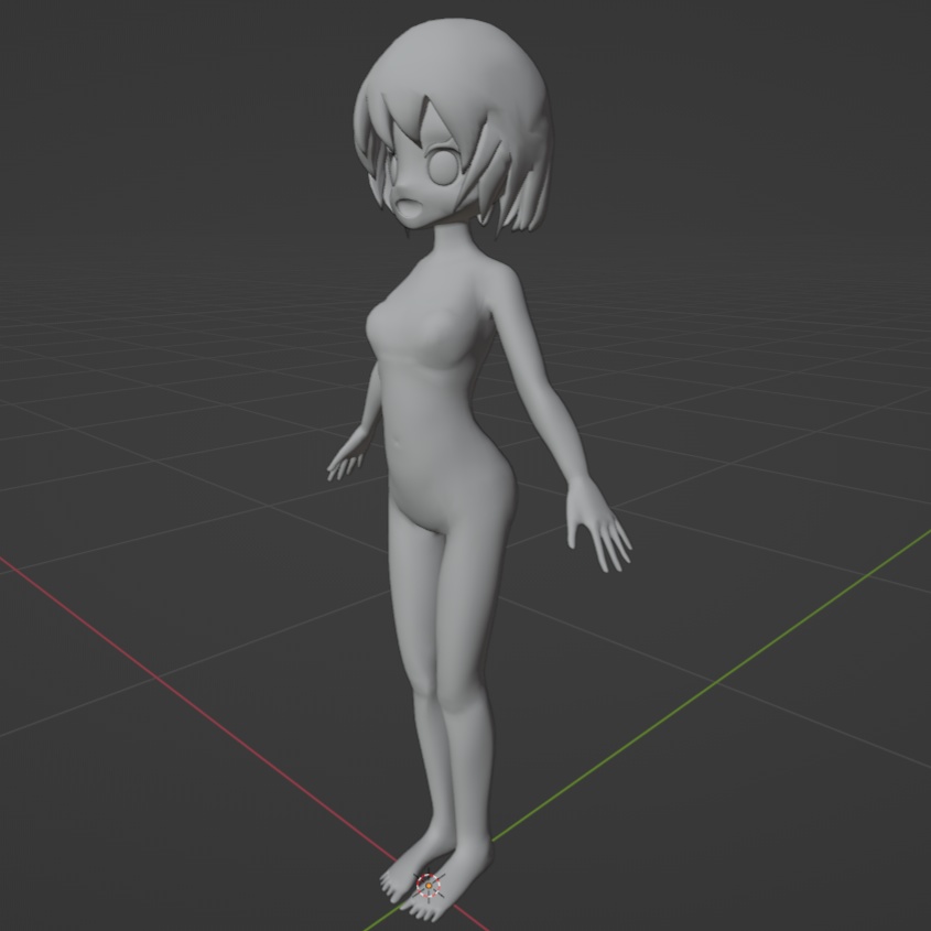 習作ロボ娘3Dモデル+素体