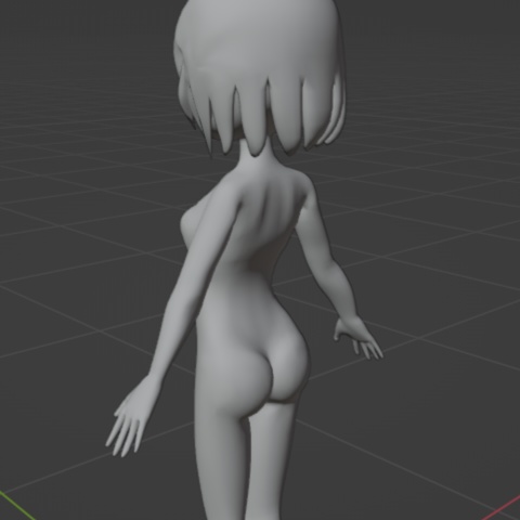 習作ロボ娘3Dモデル+素体